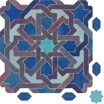 Mosaic House Moroccan tile Metam SM 2-9-13-17 Light Blue Purple Light Turquoise Sky blue  zellige, mosaic, zellij, field, pattern, glaze, intricate, traditional, classic 